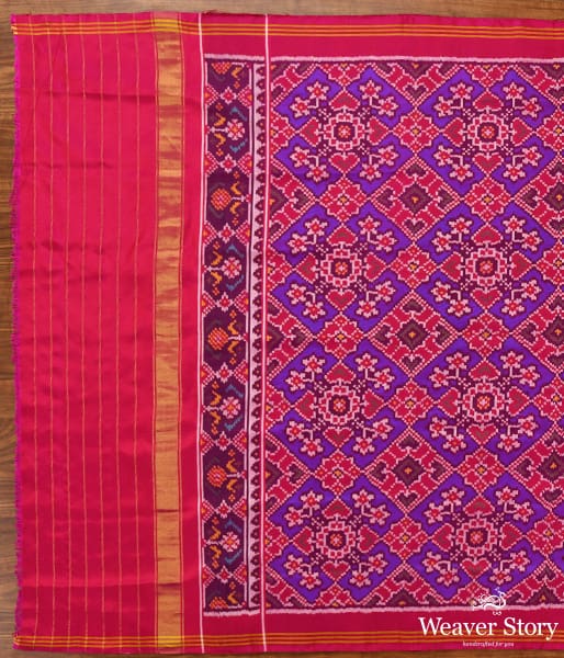 Handwoven_Purple_and_Pink_dual_colorPatola_Dupatta_WeaverStory_04