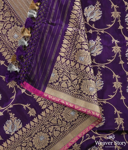 Handwoven_Purple_Kadhwa_Jangla_Dupatta_with_Sona_Rupa_Zari_WeaverStory_04