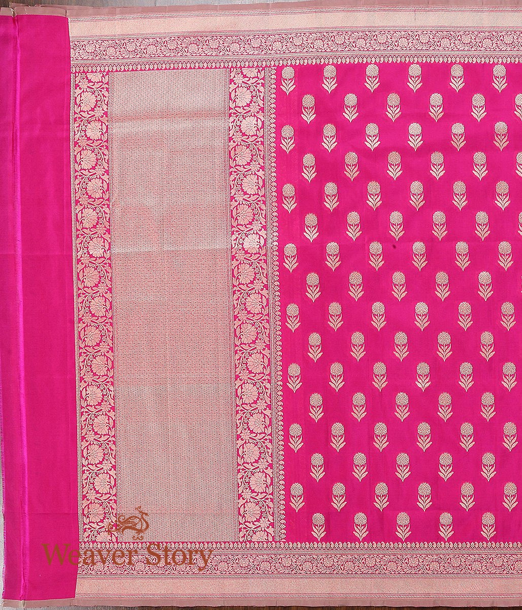 Handloom_Pure_Katan_Georgette_Dupatta_with_Floral_Booti_WeaverStory_04