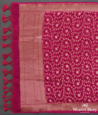 Handwoven_Pink_Organza_Meenakari_Jaal_Dupatta_WeaverStory_04