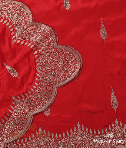 Handloom_Red_Scallop_Border_Dupatta_WeaverStory_04