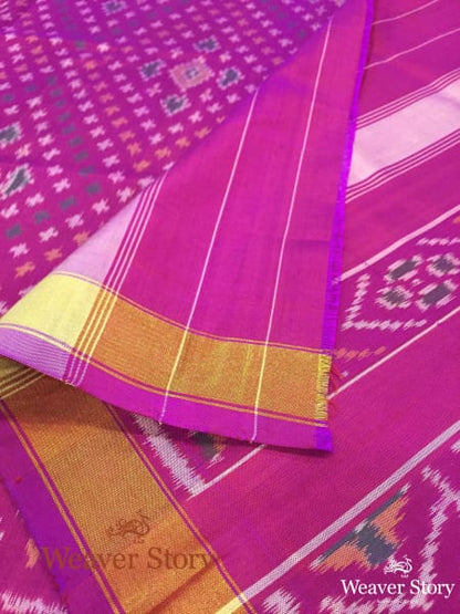 Handwoven_Rajkot_Patola_Silk_Dupatta_in_Pink_WeaverStory_04