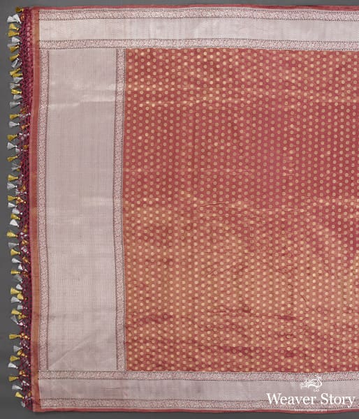 Handwoven_Pink_and_Gold_Silk_Tissue_Dupatta_with_Silver_Zari_WeaverStory_04