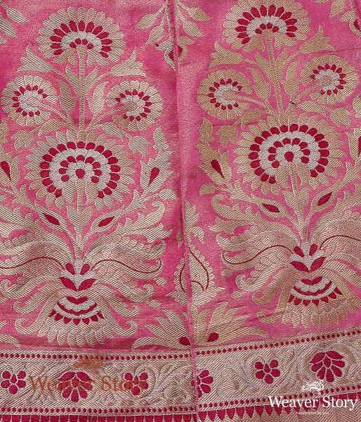 Handloom_Pink_Tissue_Kadhwa_Kalidar_Banarasi_Lehenga_WeaverStory_04