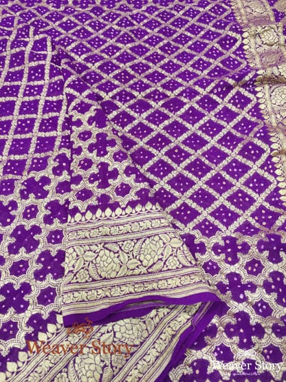 Handwoven_Purple_Bandhej_Dupatta_WeaverStory_04