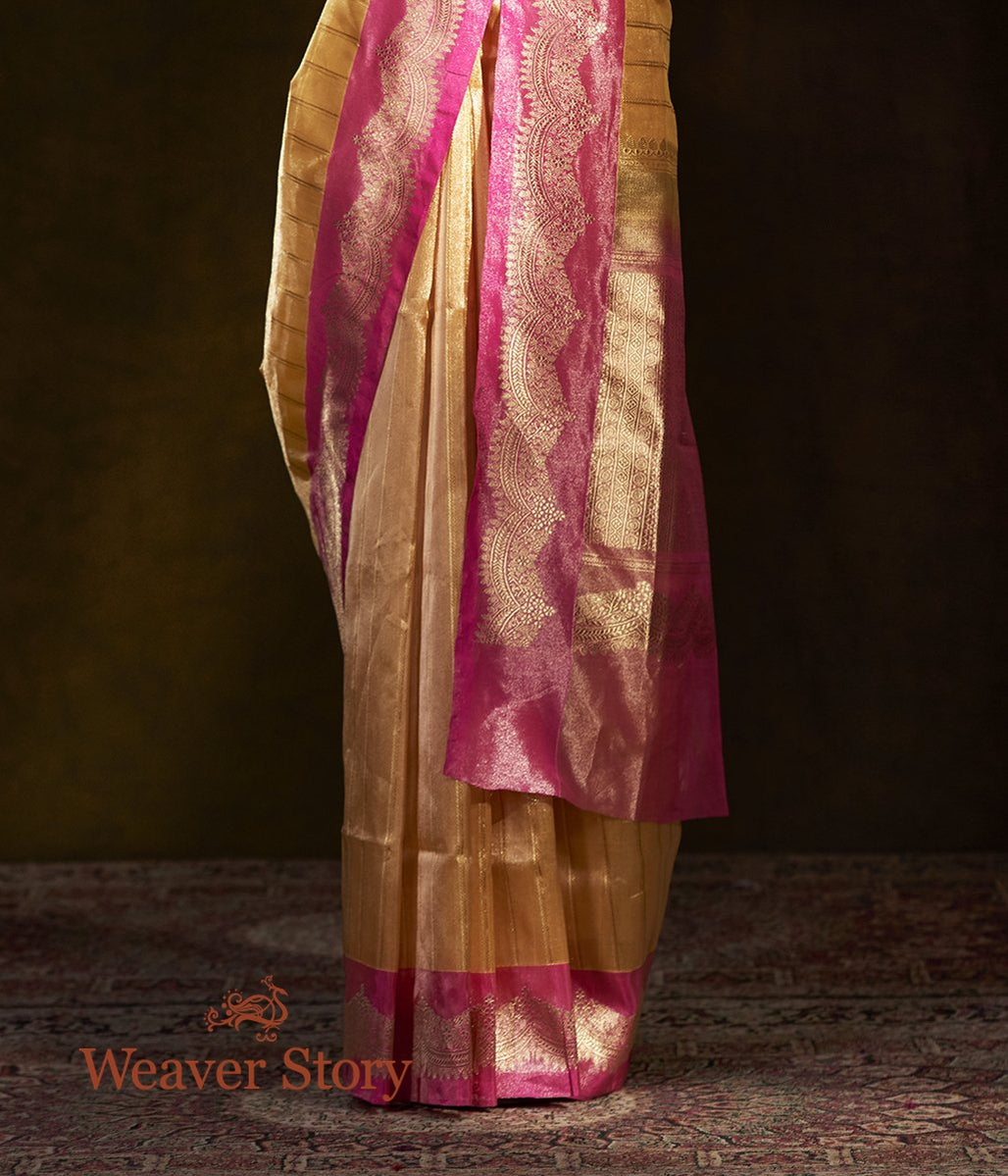 Handloom_Gold_Silk_Tissue_Saree_with_Pink_Border_and_Pallu_WeaverStory_04