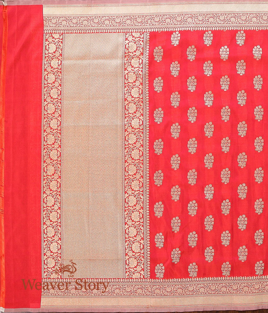 Handloom_Red_Katan_Georgette_Banarasi_Dupatta_WeaverStory_04