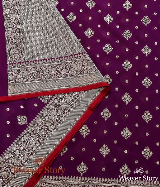 Handwoven_Purple_Katan_Georgette_Dupatta_WeaverStory_04