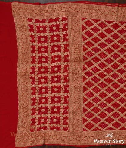 Handwoven_Red_Banarasi_Bandhej_Dupatta_WeaverStory_04