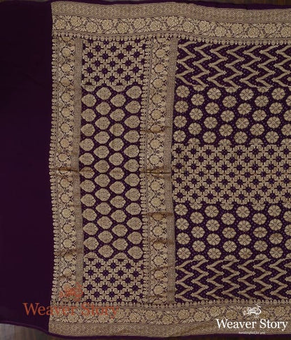 Handwoven_Purple_Banarasi_Bandhej_Dupatta_WeaverStory_04