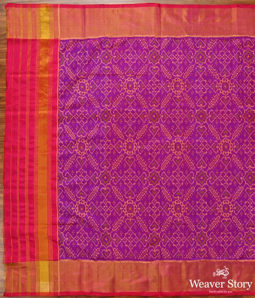 Handwoven_Purple_and_Pink_Patola_Dupatta_WeaverStory_04