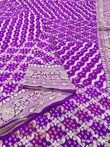 Handwoven_Purple_Bandhej_Dupatta_WeaverStory_04