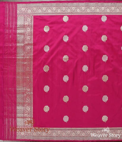 Handwoven_Pink_Katan_Silk_Dupatta_with_Kadhwa_Booti_WeaverStory_04