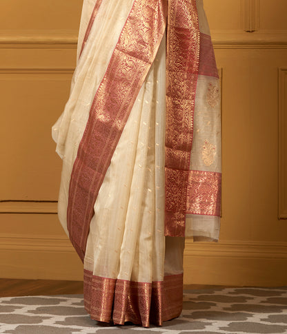 Handwoven_Beige_and_Rose_Pink_Cotton_Silk_Saree_with_Nakshi_Booti_WeaverStory_04