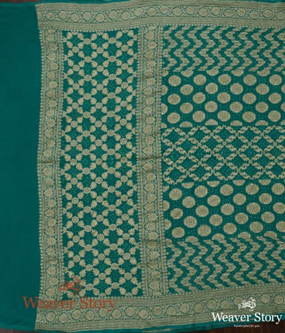 Handwoven_Green_Banarasi_Bandhej_Dupatta_WeaverStory_04