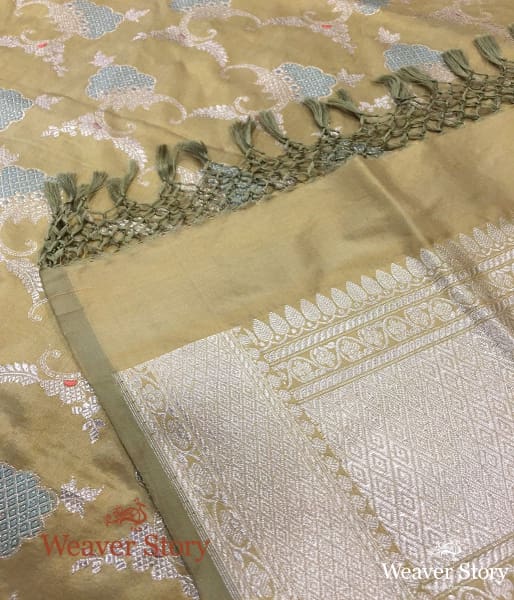 Handwoven_Olive_Meenakari_Kadhwa_Banarasi_Dupatta_WeaverStory_03