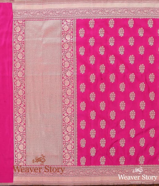 Handwoven_Hot_Pink_Katan_Georgette_Dupatta_WeaverStory_04