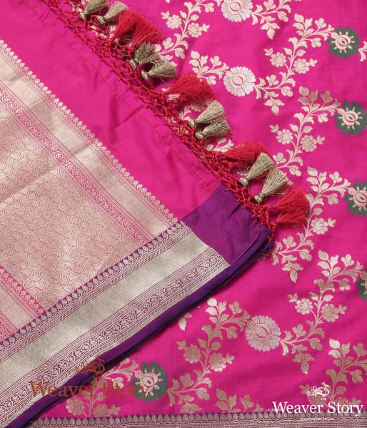 Handwoven_Rani_Pink_Meenakari_Jangla_Dupatta_WeaverStory_04