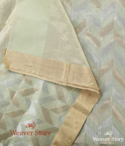 Handwoven_Light_Green_Cotton_Silk_Chanderi_Dupatta_with_Gold_and_Silver_Zari_WeaverStory_04