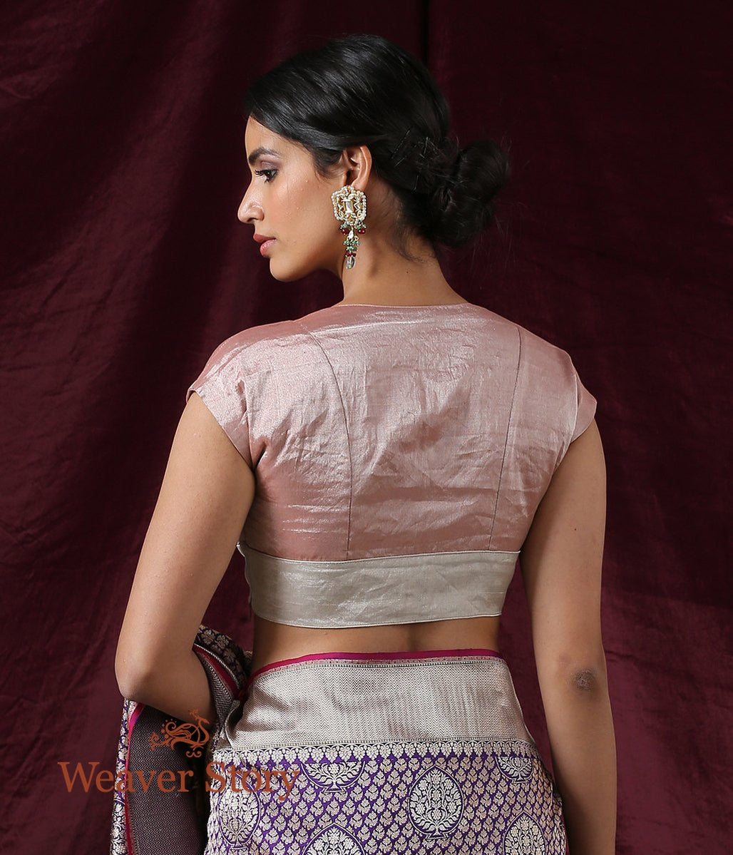 Pink_Tissue_Blouse_with_Silver_Waist_Panel_WeaverStory_04