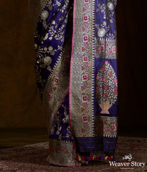 Purple_Sona_Rupa_Kadhwa_Jangla_with_floral_meenakari_WeaverStory_04