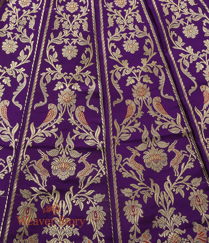 Handloom_Purple_Kadhwa_Banarasi_Shikargah_Lehenga_with_Meenakari_WeaverStory_04