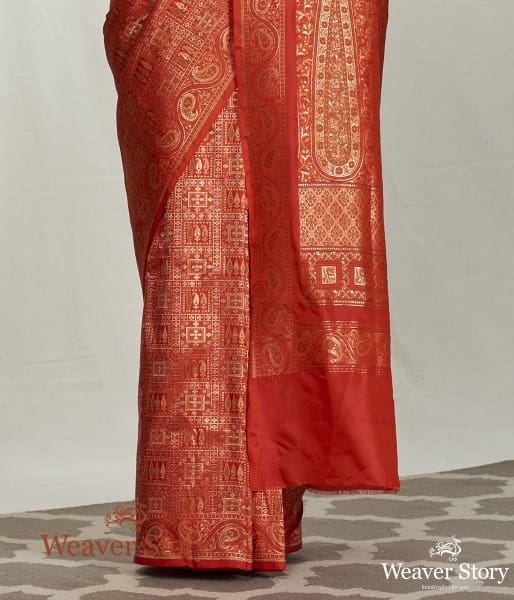 Handloom_Red_Banarasi_Gharchola_Saree_WeaverStory_04