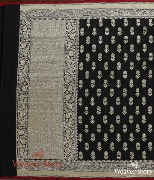 Handwoven_Black_Katan_Georgette_Dupatta_WeaverStory_04