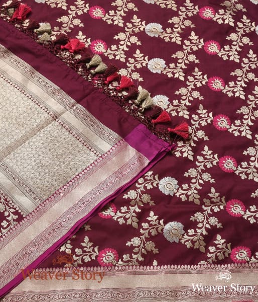 Handwoven_Wine_Meenakari_Jangla_Dupatta_WeaverStory_04