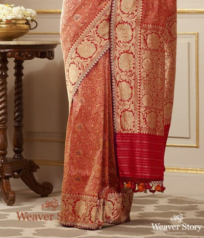 Handwoven_Red_Kimkhab_Saree_with_Meenakari_WeaverStory_04