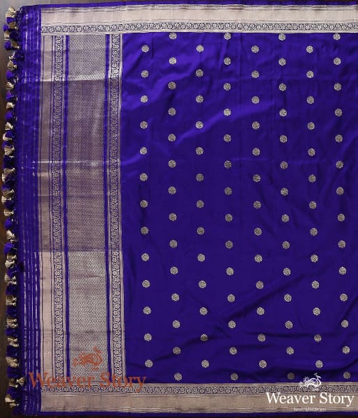 Handwoven_Blue_Kadhwa_Asharfi_Booti_Dupatta_WeaverStory_04