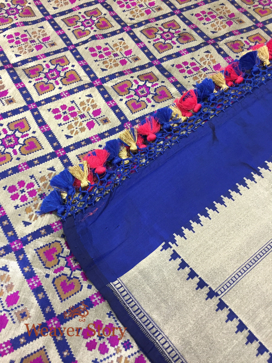 Handloom_Blue_Banarasi_Patola_Dupatta_with_Zari_Base_WeaverStory_02