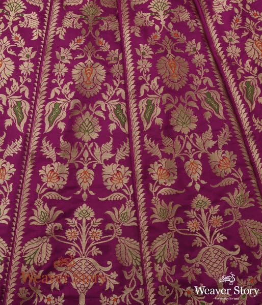 Handloom_Purple_Cutwork_Meenakari_Banarasi_Silk_Lehenga_WeaverStory_04