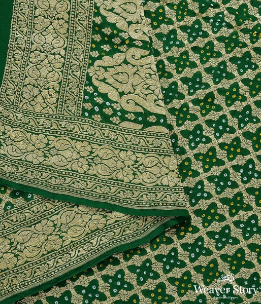 Handwoven_Green_Banarasi_Bandhej_Dupatta_WeaverStory_04