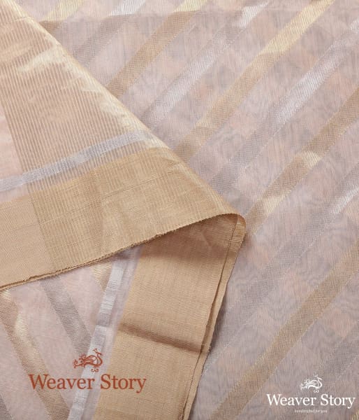 Handwoven_Light_Peach_Cotton_Silk_Chanderi_Dupatta_with_Gold_and_Silver_Zari_WeaverStory_04