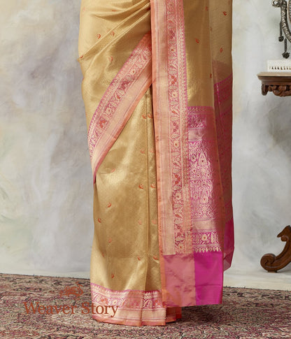 Handwoven_Gold_Kora_Tanchoi_Saree_with_Contrast_Border_WeaverStory_04