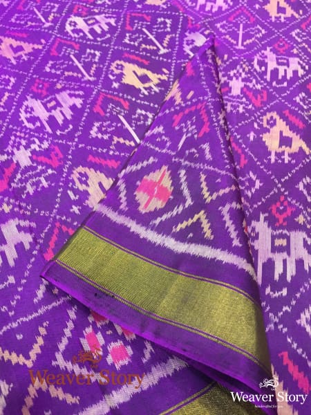 Handwoven_Rajkot_Patola_Silk_Dupatta_in_Purple_WeaverStory_04