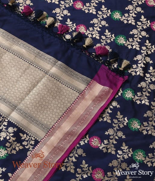 Handwoven_Blue_Meenakari_Jangla_Dupatta_WeaverStory_04