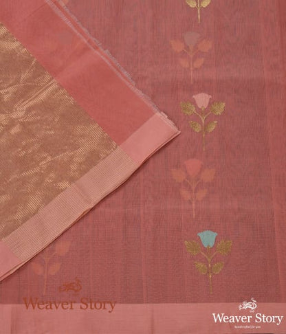 Handwoven_Cotton_Silk_Chanderi_Dupatta_with_Rose_Flower_Motif_WeaverStory_04