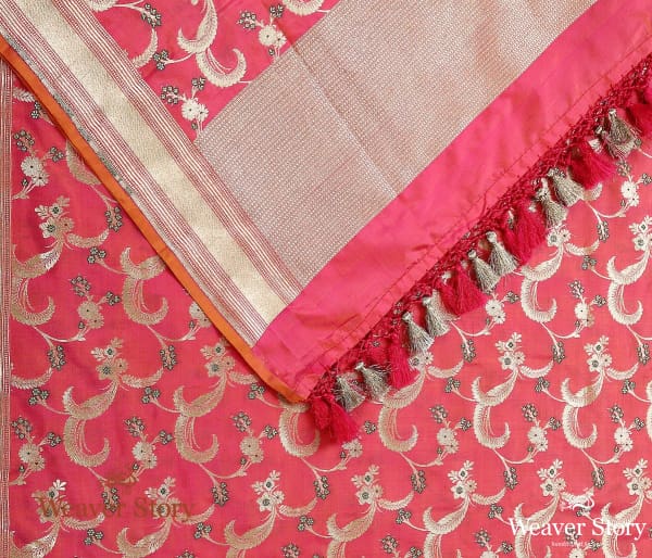 Handloom_Pink_Dual_Tone_Banarasi_Dupatta_with_Meenakari_WeaverStory_04