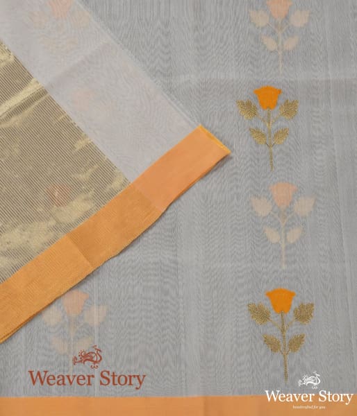 Handwoven_Offwhite_Cotton_Silk_Chanderi_Dupatta_with_Rose_Flower_Motif_WeaverStory_04