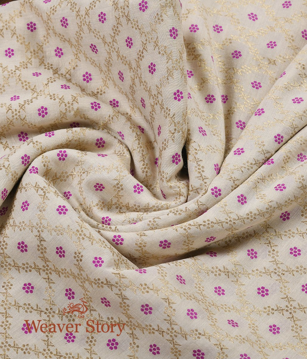 Handloom_Banarasi_Moonga_Silk_Fabric_with_Purple_Meenakari_Floral_Jaal_WeaverStory_05