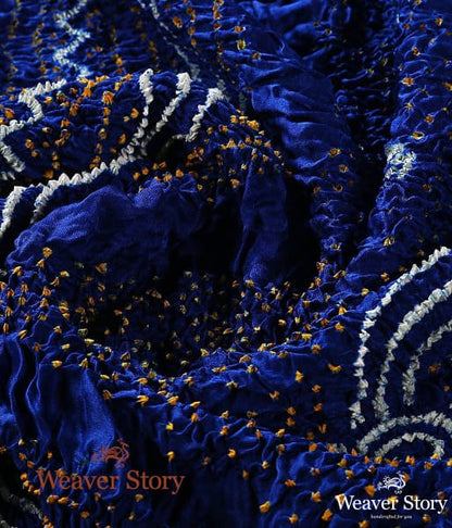 Handwoven_Blue_Gajji_Silk_Dupatta_with_Bandhej_WeaverStory_05