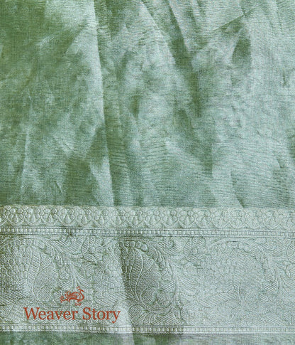 Handwoven_Light_Green_Silk_Tissue_Saree_with_Chevrons_WeaverStory_05