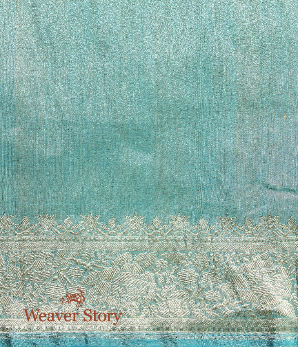 Handwoven_Pista_Green_and_Turquoise_Tissue_Jangla_Saree_WeaverStory_05