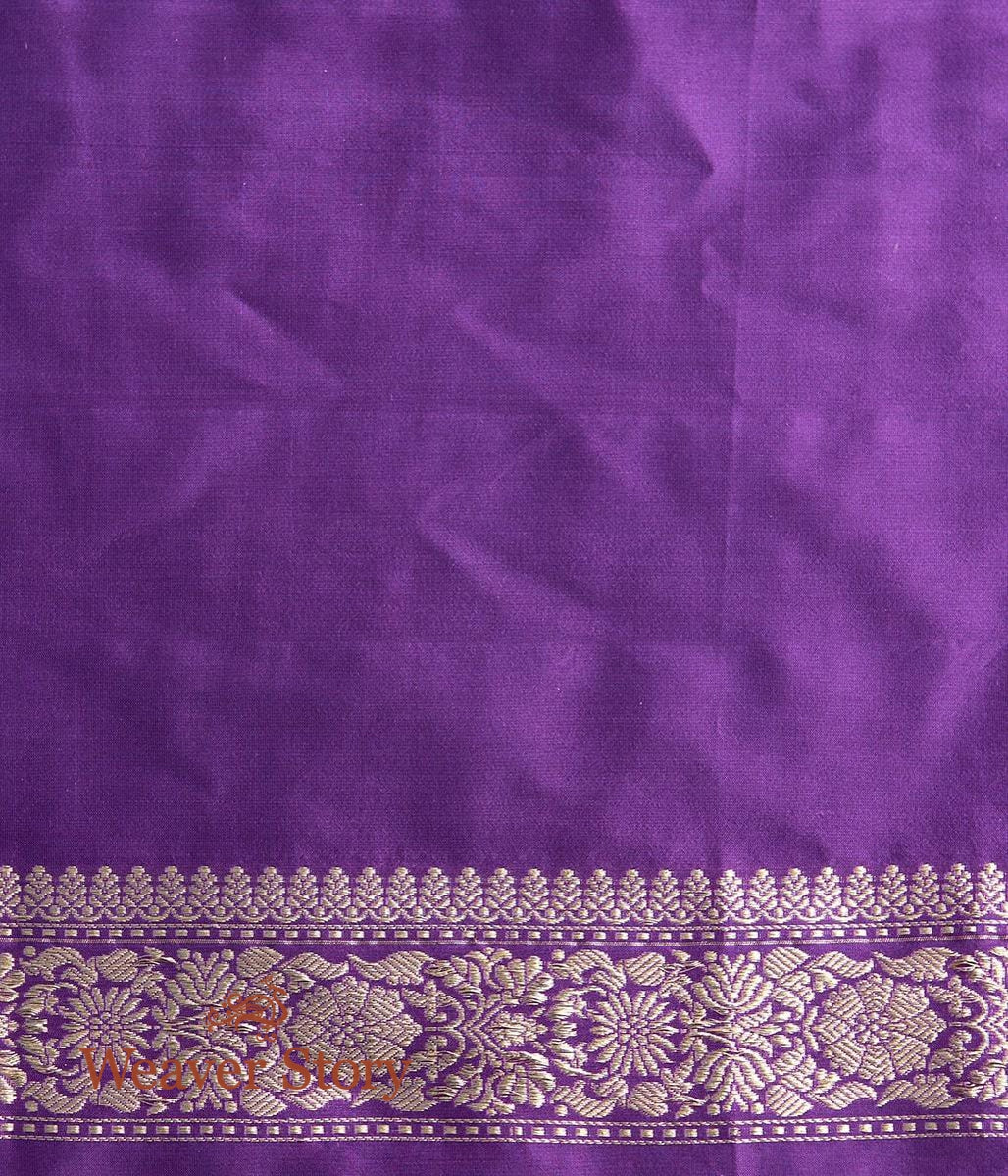 Handwoven_Purple_Kadhwa_Jangla_Saree_with_Floral_Jaal_WeaverStory_05