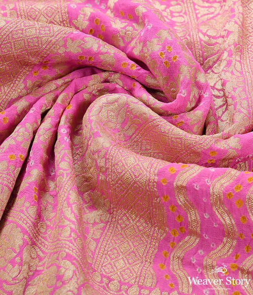 Handwoven_Pink_Banarasi_Bandhej_Dupatta_WeaverStory_05