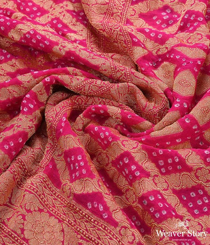 Handwoven_Pink_Banarasi_Bandhej_Dupatta_WeaverStory_05