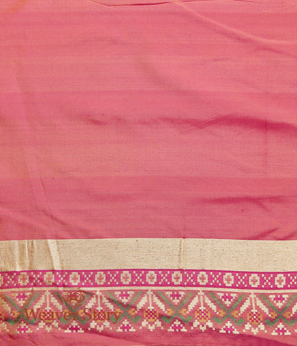 Handwoven_Peach_and_Pink_Banarasi_Patola_Saree_with_Meenakari_WeaverStory_05