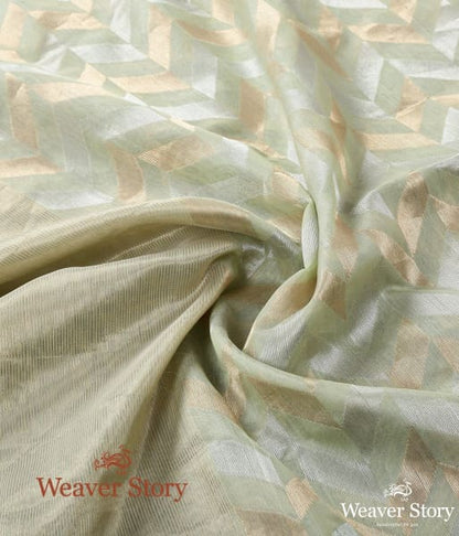 Handwoven_Light_Green_Cotton_Silk_Chanderi_Dupatta_with_Gold_and_Silver_Zari_WeaverStory_05